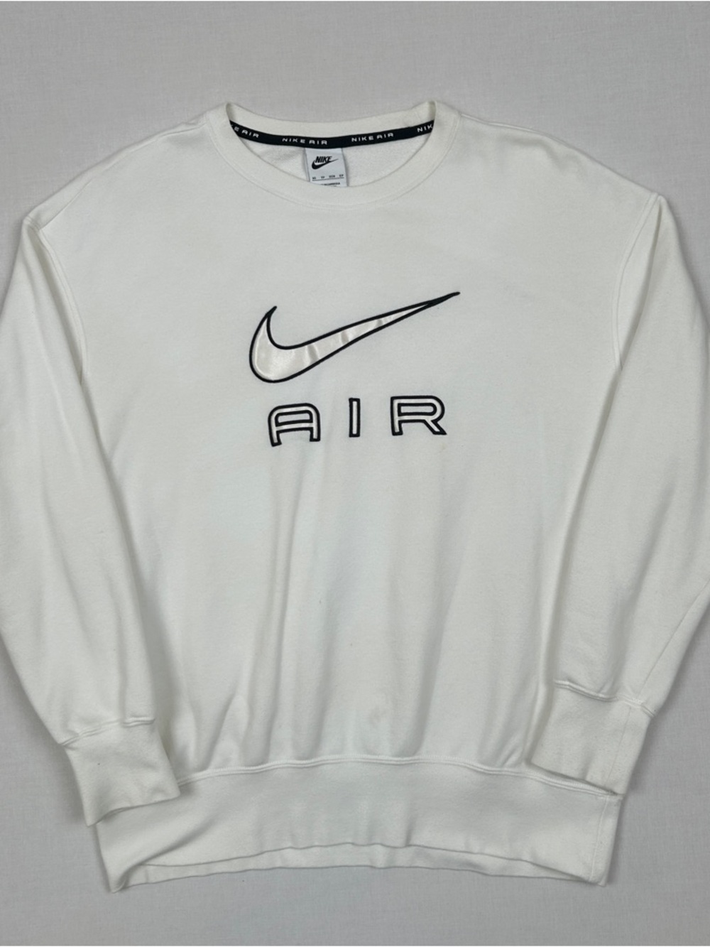 Nike White Men’s AIR Crewneck Sweatshirt